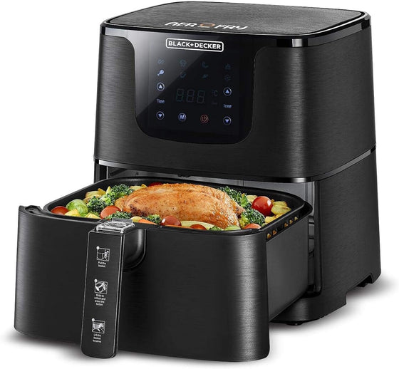 220 Volts 5.8 Liter Black+Decker AeroFry Digital Air Fryer 1700 Watts AF700