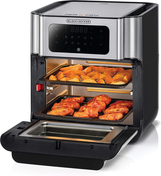 220 Volts 12 Liter Black+Decker AeroFry Digital Air Fryer 1500 Watts AOF100