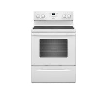  Amana 30" Freestanding Radiant Self Clean Electric Range Ceramic Top 4 Burners 5.3 cu.ft. 4KWFE7685EW White