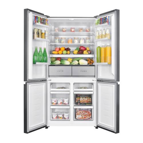 220 Volts Mabe/General Electric 21 cu.ft. 220V 4-Door Refrigerator w/Ice Maker Stainless Steel MTB516JKRSS0