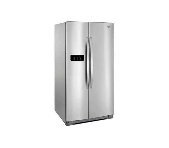 220 Volts Whirlpool 25 cu.ft. Side by Side Refrigerator w/Electronic Display Stainless Steel 5WRS315NHM