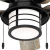 Hunter Santorini 54" Damp Rated Ceiling Fan w/Built-In Light 5 Blades 50648