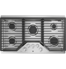  GE 36" Stainless Steel Gas Cooktop 5 Burners 18,000 BTU PowerBoil Burner PGP7036SLSS