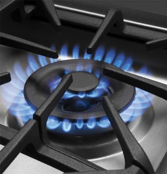 GE 36" Stainless Steel Gas Cooktop 5 Burners 18,000 BTU Tri-Ring PowerBoil Burner PGP9036SLSS