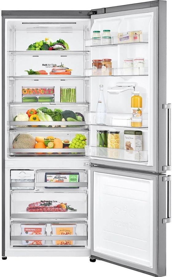 LG 220 Volts Bottom Freezer w/Water Dispenser Stainless Steel 16 cu.ft. GC-F689BLCN