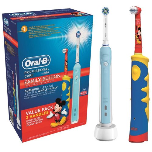 Braun Oral B Disney Family Edition Value Two Pack D16.513.U + D10.51K