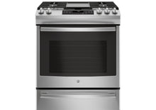  GE 30" Slide-In Range with Self Clean/Steam Clean, Air Fry & Convection 5 Burners 5.6 cu.ft. JGS760SPSS